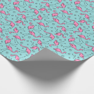 Rosa Flamingo-Muster Geschenkpapier