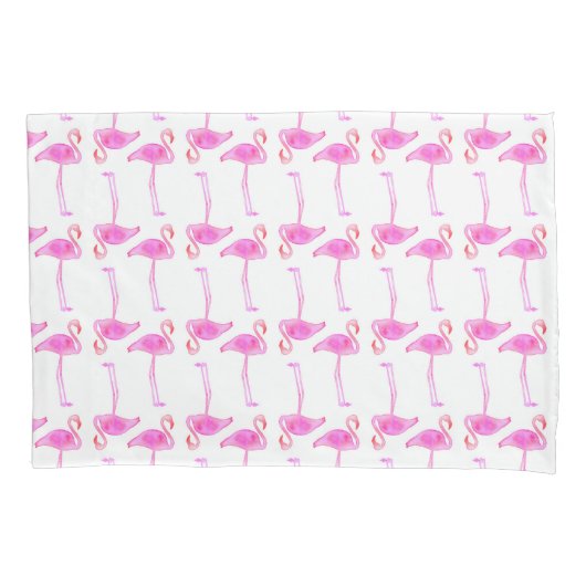 Rosa Flamingo-Muster Kissenbezug (Vorderseite-Links)