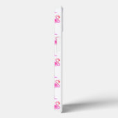 Rosa Flamingo-Muster | Monogramm Case-Mate iPhone Hülle (Rückseite / Rechts)