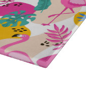 Rosa Flamingo-Muster Schneidebrett (Ecke)