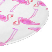 Rosa Flamingo-Muster Schneidebrett (Ecke)