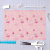 Rosa Flamingo-Muster-Seidenpapier Seidenpapier (Handwerk)