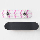 Rosa Flamingo-Muster Skateboard (Horizontal)