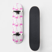 Rosa Flamingo-Muster Skateboard (Vorderseite)