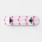Rosa Flamingo-Muster Skateboard (Horizontal)