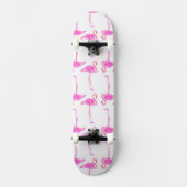 Rosa Flamingo-Muster Skateboard (Vorderseite)