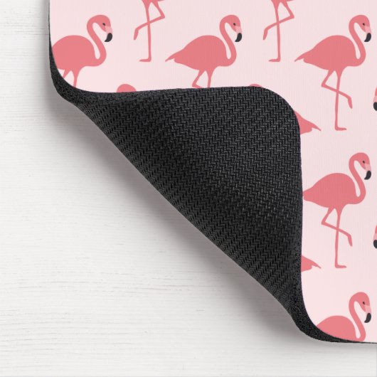 Rosa Flamingo Muster Tropischer Vogel Mousepad (Ecke)