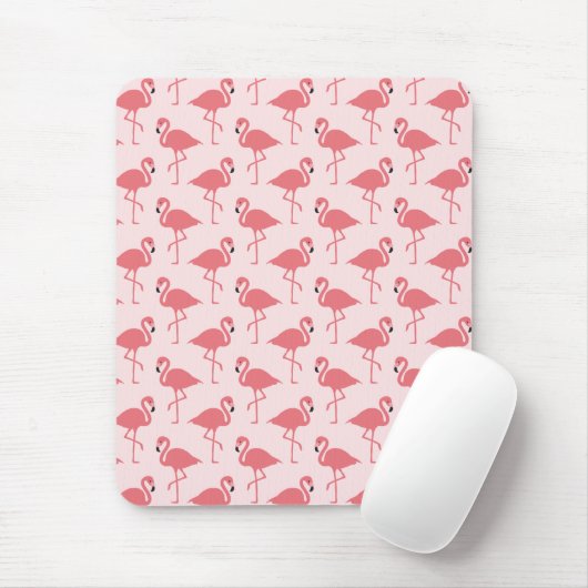Rosa Flamingo Muster Tropischer Vogel Mousepad (Mit Mouse)