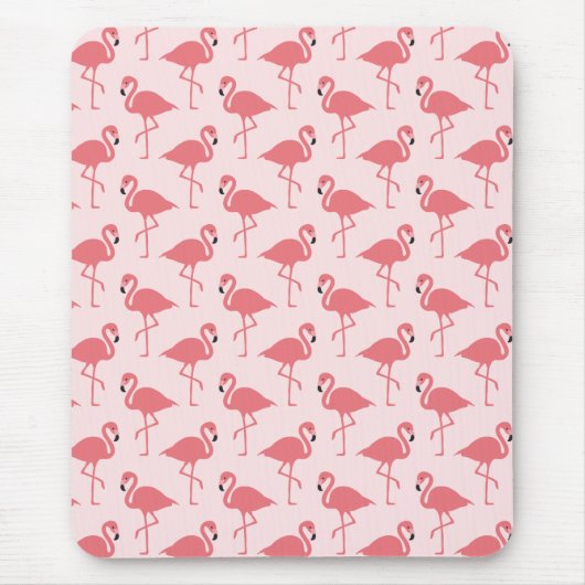 Rosa Flamingo Muster Tropischer Vogel Mousepad (Vorne)