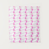 Rosa Flamingo-Muster Wandteppich (Vorderseite)