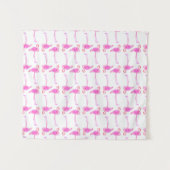 Rosa Flamingo-Muster Wandteppich (Vorderseite (Horizontal))