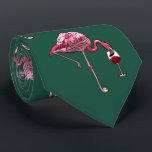 Rosa Flamingo Muster Wein Drinker Grüne Neuheit Krawatte<br><div class="desc">Pink Flamingo Pattern Wein Drinker Funny Novelty Nacken Krawatte.</div>