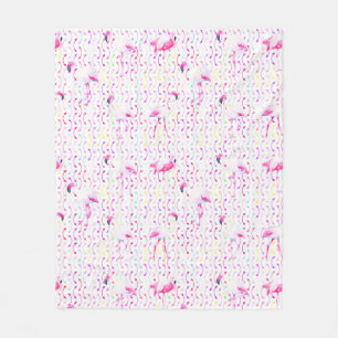 Rosa Flamingo Musterdecke Fleecedecke