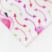 Rosa Flamingo Musterdecke Fleecedecke (Ecke)
