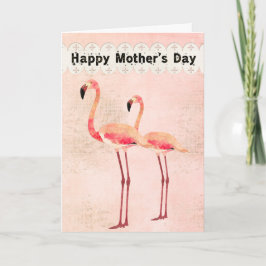 Rosa Flamingo-Muttertagskarte Karte