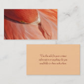 Rosa Flamingo-Nahaufnahme-Visitenkarte Visitenkarte (Vorne/Hinten)