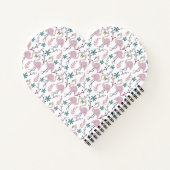 Rosa Flamingo nahtloses Muster auf weißem Hintergr Notizblock (Rückseite)