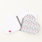 Rosa Flamingo nahtloses Muster auf weißem Hintergr Notizblock (Innenseite)