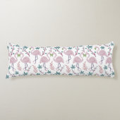 Rosa Flamingo nahtloses Muster auf weißem Hintergr Seitenschläferkissen (Vorderseite)