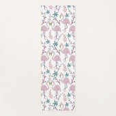 Rosa Flamingo nahtloses Muster auf weißem Hintergr Yogamatte (Vorderseite)