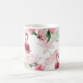 Rosa Flamingo: Nahtloses Muster Elegance Kaffeetasse (Mittel)