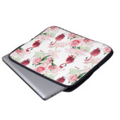 Rosa Flamingo: Nahtloses Muster Elegance Laptopschutzhülle (Vorne Knopf)