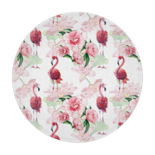 Rosa Flamingo: Nahtloses Muster Elegance Schneidebrett