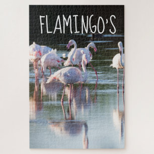 Rosa Flamingo Natur-Puzzle  Puzzle