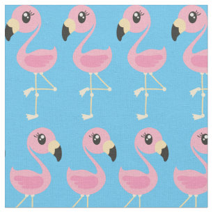 Rosa Flamingo Niedlich tropische Druckstoffe Kinde Stoff