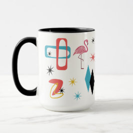 Rosa Flamingo-Ovale Sternenexplosion Diamanten im  Tasse
