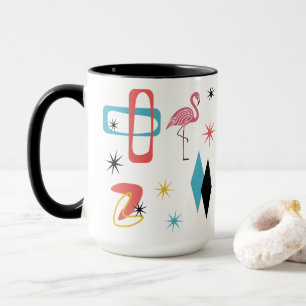 Rosa Flamingo-Ovale Sternenexplosion Diamanten im  Tasse