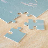 Rosa Flamingo-Paar Wasserfarbe Serenität Puzzle (Seite)