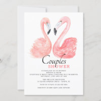 Rosa Flamingo Paare Dusche Einladung