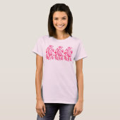 Rosa Flamingo Paisleys T-Shirt (Vorne ganz)