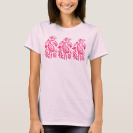 Rosa Flamingo Paisleys T-Shirt