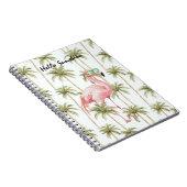 Rosa Flamingo Palmen Notizblock (Rechte Seite)