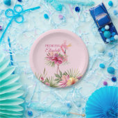 Rosa Flamingo Pappteller (Party)
