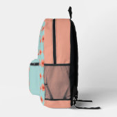Rosa Flamingo-Paradies-Wasserfarbenmuster Bedruckter Rucksack (Rechts)