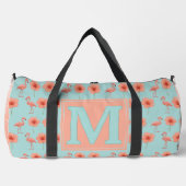 Rosa Flamingo-Paradies-Wasserfarbenmuster Duffle Bag (Vorderseite)