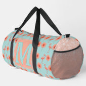 Rosa Flamingo-Paradies-Wasserfarbenmuster Duffle Bag (Rechte Ecke)