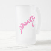 Rosa Flamingo Party Mattierte Tasse (VorderseiteRechts)