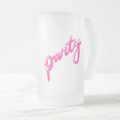Rosa Flamingo Party Mattierte Tasse (VorderseiteRechts)