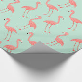 Rosa Flamingo-Party-Muster Geschenkpapier (Ecke)