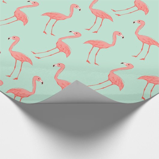 Rosa Flamingo-Party-Muster Geschenkpapier (Ecke)