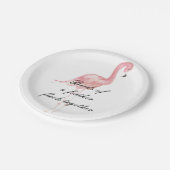 Rosa Flamingo-Party-Papier-Teller Pappteller (Schrägansicht)