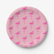 Rosa Flamingo-Party-Platte