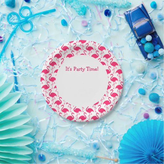 Rosa Flamingo-Party-Teller Pappteller (Party)