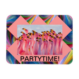 ROSA FLAMINGO PARTYTIME MAGNET