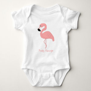 Rosa Flamingo personalisiert Baby Strampler