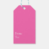 Rosa Flamingo Personalisiert Geschenkanhänger (Rückseite)